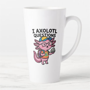 Sarcastic Nerd Axolotl I Axolotl Questions Meme Latte Mug