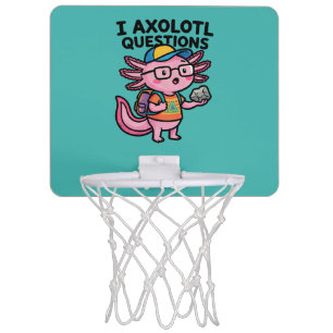 Sarcastic Nerd Axolotl I Axolotl Questions Meme Mini Basketball Hoop