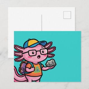 Sarcastic Nerd Axolotl I Axolotl Questions Meme Postcard