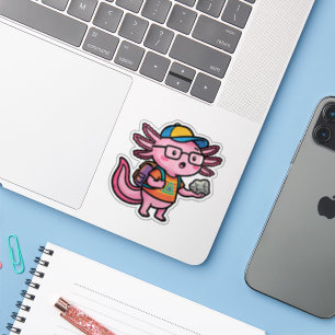 Sarcastic Nerd Axolotl I Axolotl Questions Meme Sticker