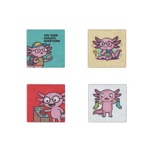 Sarcastic Nerd Axolotl I Axolotl Questions Meme Stone Magnet