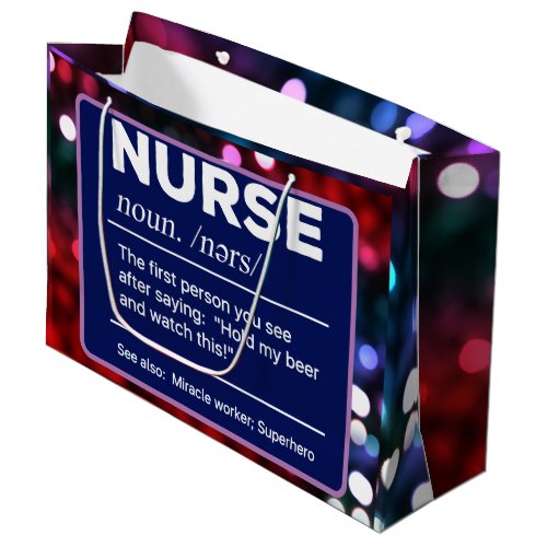 Sarcastic Nurse Definition Hold My Beer Gift Bag