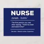 Sarcastic Nurse Definition: Hold My Beer Postcard