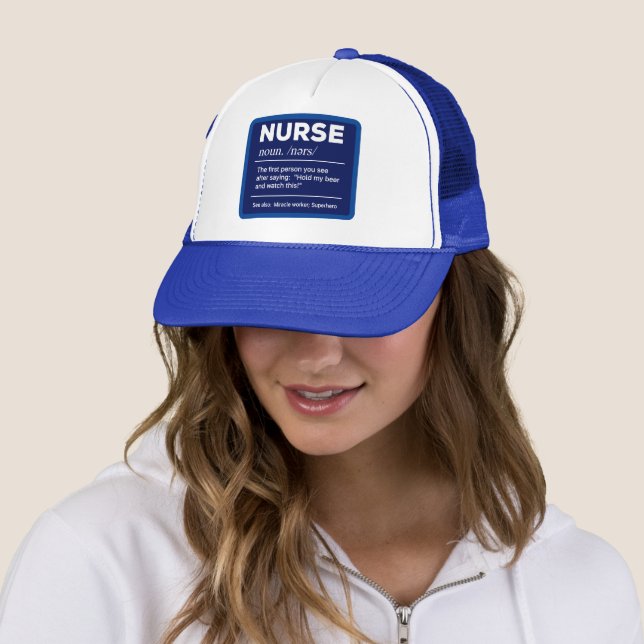 Sarcastic Nurse Definition: Hold My Beer Trucker Hat (In Situ)