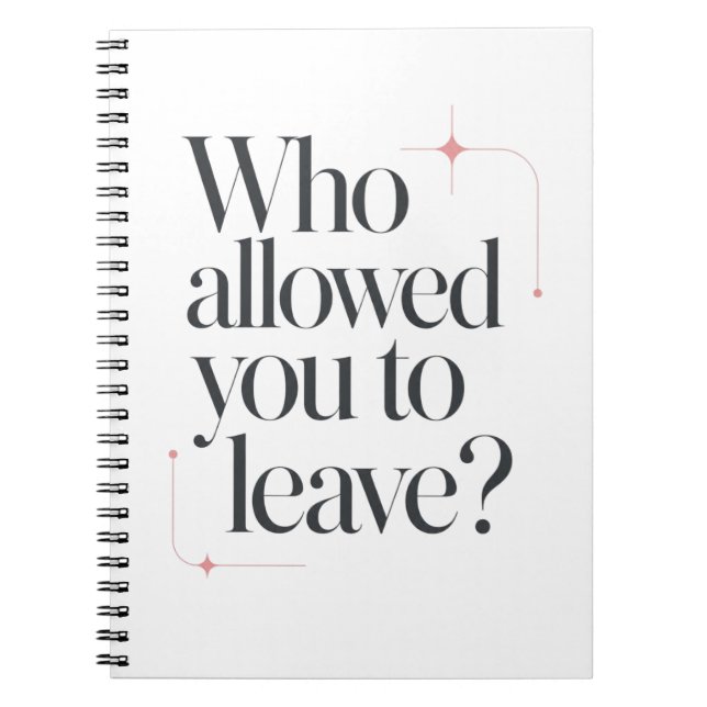 Sarcastic Office Goodbye Coworker Quote Notebook (Front)