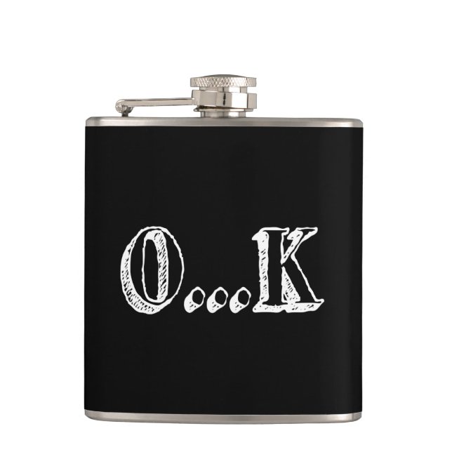 Sarcastic OK Flask (Front)