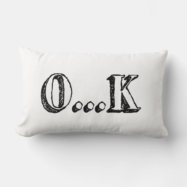 Sarcastic OK Lumbar Pillow (Front)