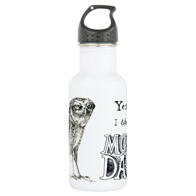 Sarcastic owl water bottle (Front)