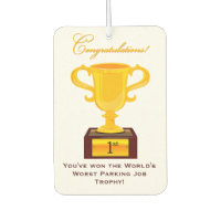 Sarcastic Parking Trophy Air Freshener