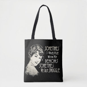 Sarcastic Phrase Womens Meme Sometimes I Wrestle  Tote Bag