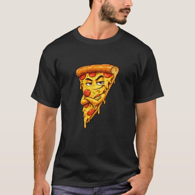 Sarcastic Pizza Slice Graphic T-Shirt (Front)