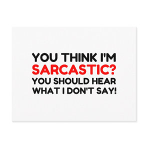 Sarcastic Postcard