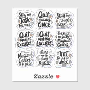 "Sarcastic Productivity Snark Pack" Sticker