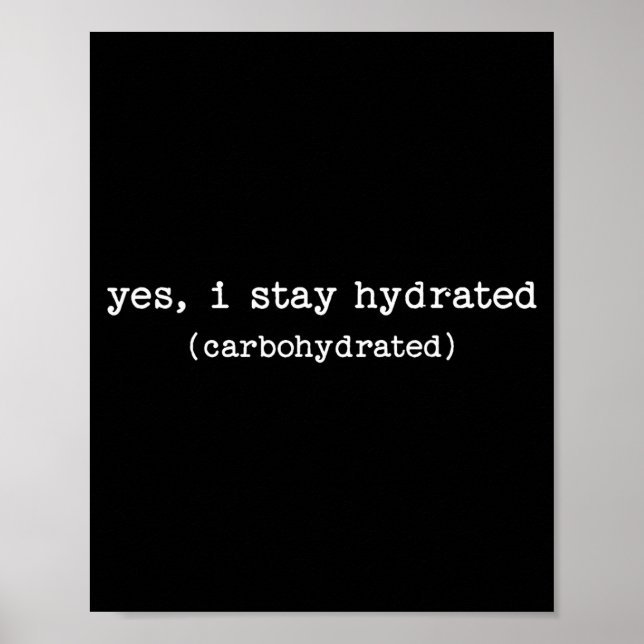 Sarcastic Quote Work Saying Snarky Carbohydrate Di Poster (Front)