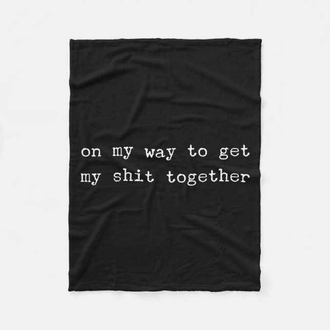 Sarcastic Quote Work Saying Snarky Gift Profanity  Fleece Blanket (Front)