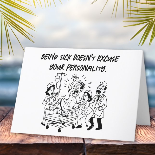 Sarcastic Recovery Warning Funny Get Well Card (Creator Uploaded)