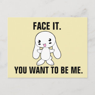 SARCASTIC RUDE FUNNY BUNNY POSTCARDS