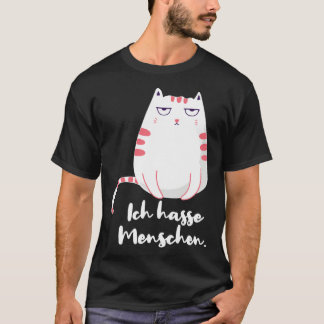 Sarcastic Saying Women s  Idea Ich hasse Menschen T-Shirt