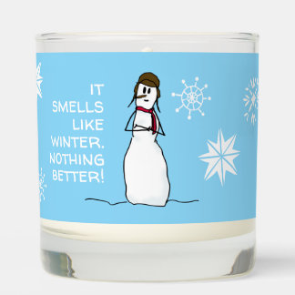 Sarcastic Snowman Smells Winter Scented Candle