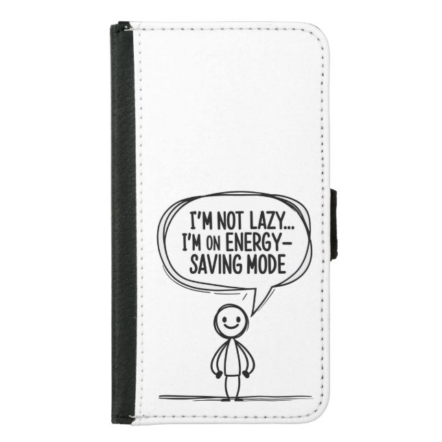 Sarcastic Stick Figure Quote – Energy Saving Samsung Galaxy Wallet Case (Front)