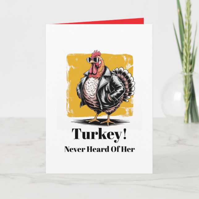  Sarcastic Turkey Greeting Card (Front)