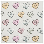 Sarcastic Valentine’s Candy Heart Pattern Fabric