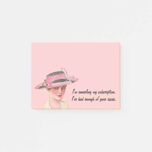 Sarcastic Vintage Woman Post_it Notes