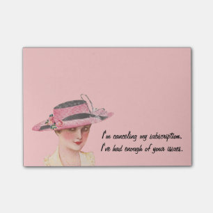Sarcastic Vintage Woman Post-it Notes
