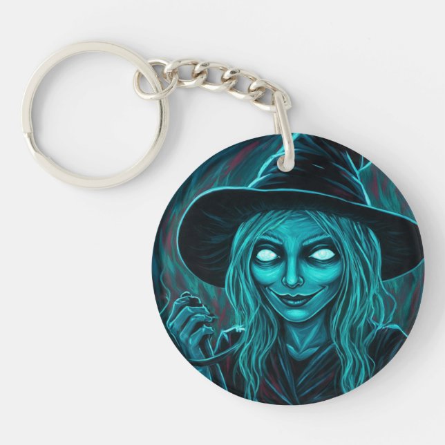 SarcasticWitchFace  Keychain (Front)