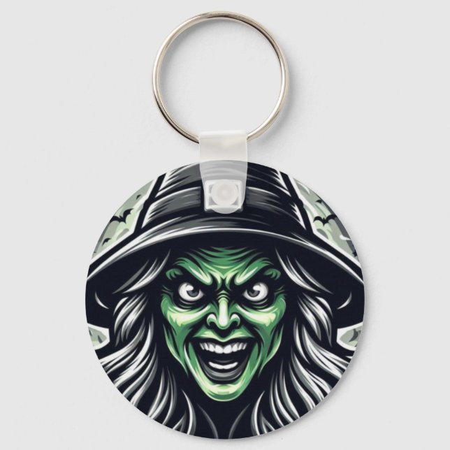 SarcasticWitchFace  Keychain (Front)