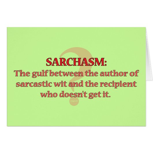Sarchasm Cards (Front Horizontal)