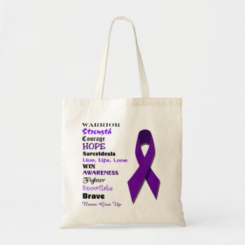 Sarcoidosis Awareness And Inspiration Tote Bag by PugWiggles at Zazzle