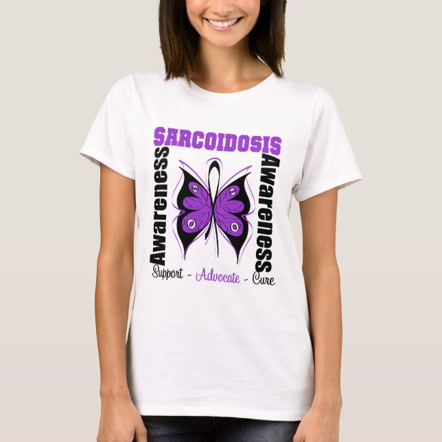Sarcoidosis Awareness Butterfly T-Shirt (Front)