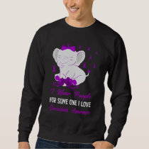 Sarcoidosis Awareness Cute Elephant Love Purple Ri Sweatshirt