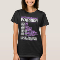 Sarcoidosis Awareness I know Pain Purple Ribbon T-Shirt