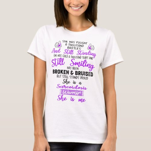 Sarcoidosis Awareness Ribbon Support Gifts T_Shirt
