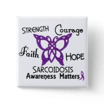 Sarcoidosis Celtic Butterfly 3 Pinback Button