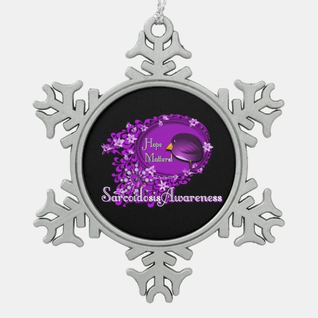 Sarcoidosis Snowflake Ornament (Front)