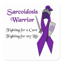 Sarcoidosis Warrior Fighting For A Cure Square Sti Square Sticker