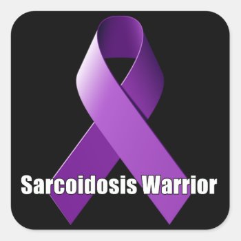 Sarcoidosis Warrior Purple Ribbon Sticker by PugWiggles at Zazzle
