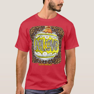 Sarcoma Awareness Believe Ornament Leopard christm T-Shirt