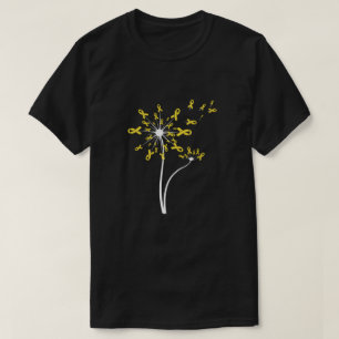 Sarcoma Awareness Dandelion Yellow Ribbon T-Shirt
