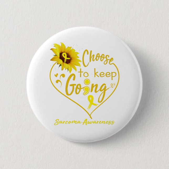 Sarcoma Awareness Month Ribbon Gifts Button (Front)