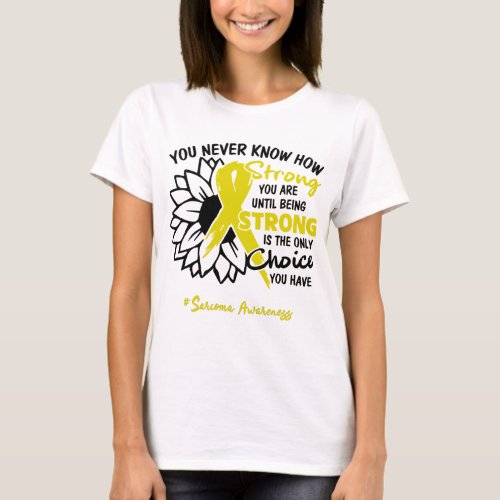 Sarcoma Awareness Ribbon Support Gifts T_Shirt