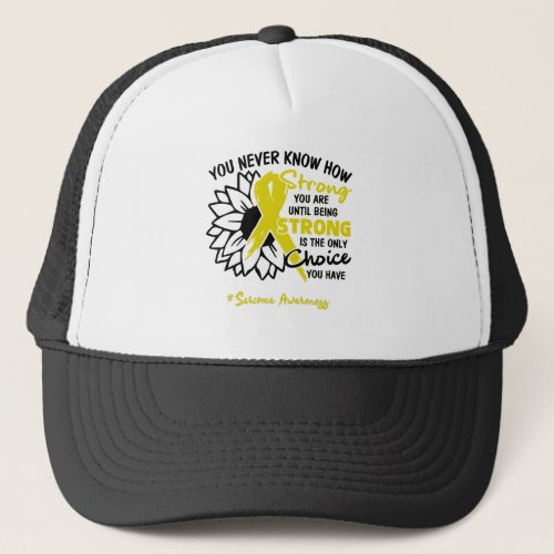 Sarcoma Awareness Ribbon Support Gifts Trucker Hat