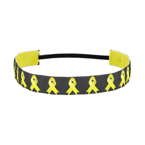 Sarcoma Awareness Yellow Ribbon Athletic Headband