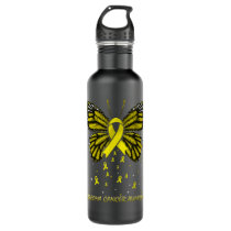 Sarcoma Cancer Awareness Butterfly  Stainless Steel Water Bottle