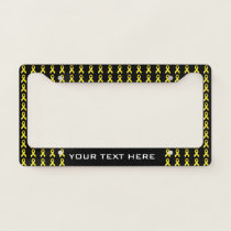 Sarcoma Cancer Awareness Month Yellow Ribbon License Plate Frame
