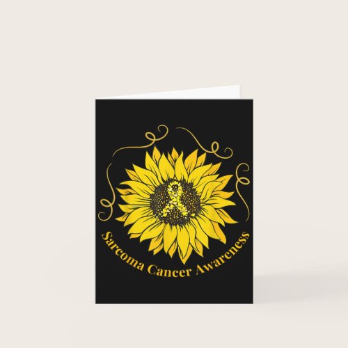 Sarcoma Cancer Awareness Sunflower Yellow Ribbon S Card Sarcoma Cancer Awareness Sunflower Yellow Ribbon S Card