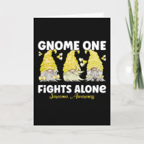 Sarcoma Cancer Awareness Yellow Gnome Card
